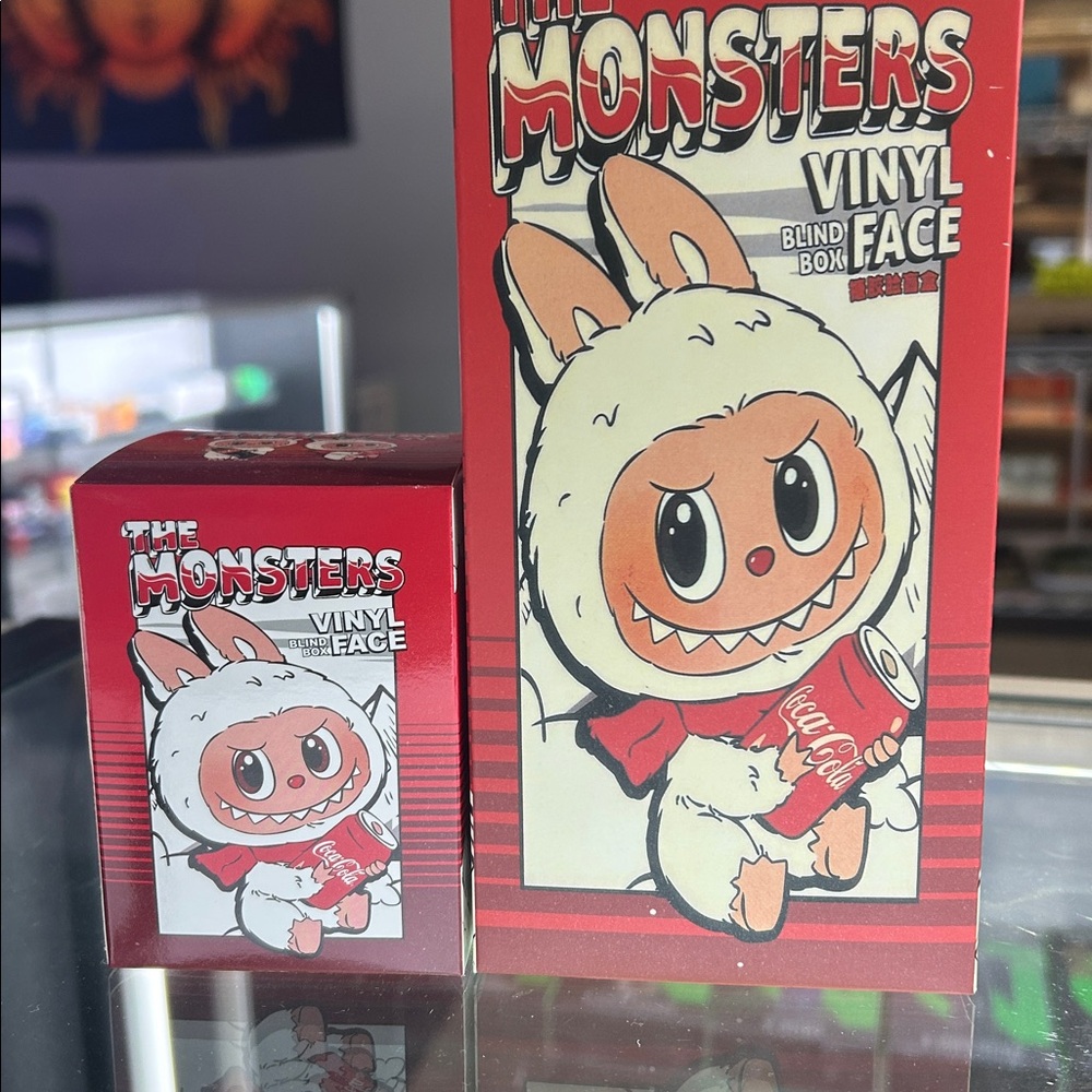 BUNDLE OF TWO 👍🏼 The Monsters Coca Cola Blind Box Surprise Figurine AND KEYCHAIN